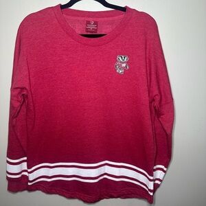 Wisconsin Badgers Women’s Medium M Long Sleeve Bucky Badger Logo
